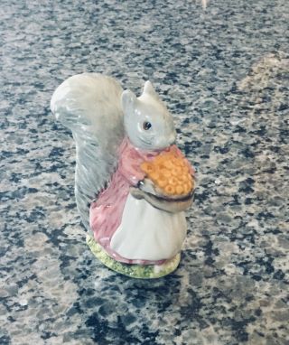 Royal Albert Beatrix Potter Figurine - Goody Tiptoes Squirrel - Porcelain - England