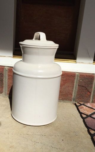 Mccoy Usa Ceramic Milk Jug/ Cookie Jar W/ Lid Vintage