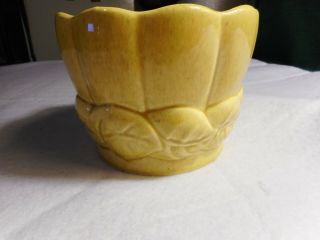 Vintage Red Wing Pottery 4 " Round Yellow Vase B - 1403