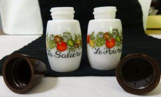 Vintage CORNING Spice of Life La Saliere - Le Poivrier Salt Pepper Shakers 2