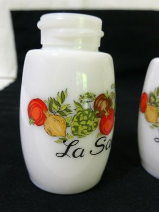 Vintage CORNING Spice of Life La Saliere - Le Poivrier Salt Pepper Shakers 3