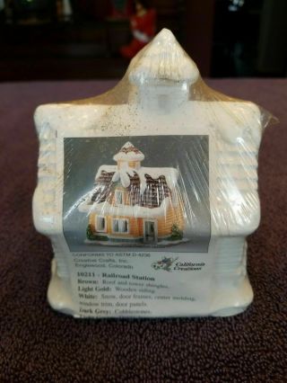 Creative Crafts Inc.  California Creations Railroad Station 10211 Ready To Paint