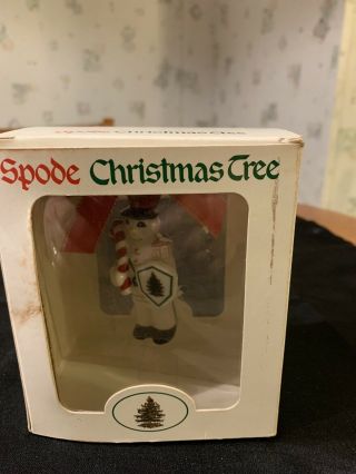 Spode Christmas Tree Soldier Holding Candy Cane Ornament Iob Tub2