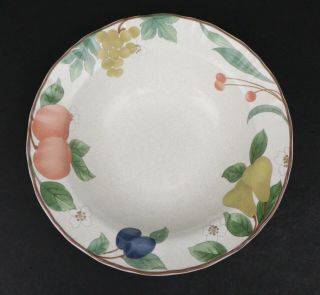 Mikasa Country Classics Fruit Panorama Set Of 4 7 1/2 " Rimmed Soup Cereal Bowls