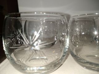 10 - Cut Glass Tumblers.  3 Stars Around The Glasses.  Vintage, .
