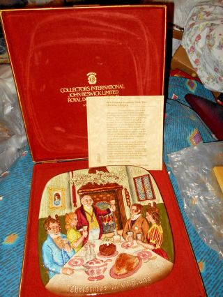 Royal Doulton Christmas In England Plate1972 John Beswick Ltd Ed.  45 Yrs