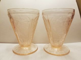 Jeannette Pink Depression Cherry Blossom Tumblers
