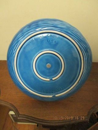 Vintage Maurice Of California Pottery 2 - Tier Tidbit TrayTurquoise Blue & Brown 4