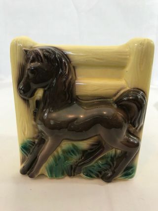 Vintage Royal Copley Pottery Brown Horse Colt Pony Planter Vase