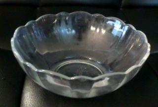 Vintage Arcoroc France Small Scalloped Edge Clear Glass Fruit/desert Bowl
