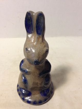 Beaumont Brother Pottery Bbp Salt Glazed Rabbit Bunny Bank Easter 1992 Primitive