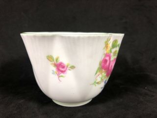Shelley Fine China Tea Cup Dainty Ludlow Pattern Floral Green Handle Rim 12Y 3