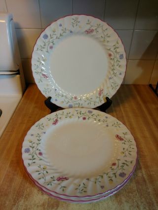 (4) Johnson Brothers 10 1/2 " Dinner Plates Summer Chintz Made In England