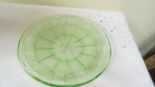 Doric Bread/butter Plate Green Depression Glass 5.  5 " Wide