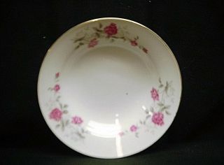 Old Vintage Victorian Rose By Northridge 6 - 7/8 " Soup Cereal Bowl Pink Roses Gold
