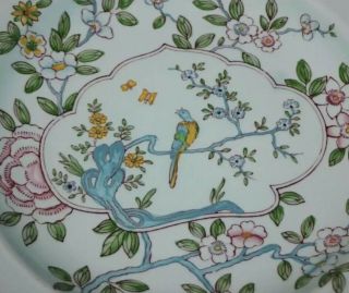 Black Stamp Calyx Ware Singapore Bird 10” Dinner Plate Hand Painted,  3 Available 2
