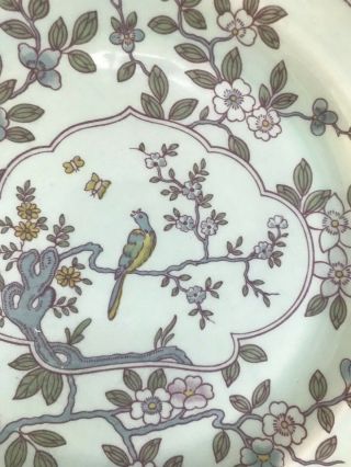 Black Stamp Calyx Ware Singapore Bird 10” Dinner Plate Hand Painted,  3 Available 5