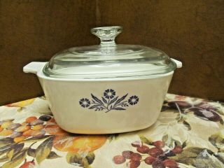 Vintage Corning Ware Pyroceram 1 3/4 Quart Casserole Dish Pyrex Lid