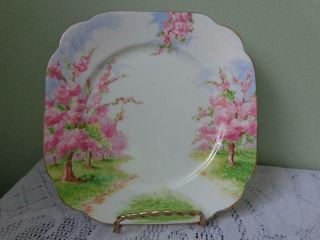 Royal Albert Bone China Blossom Time 7 - 3/4 " Square Luncheon Plate