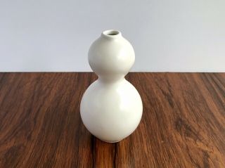 Jonathan Adler White Double Gourd Pottery Vase 2