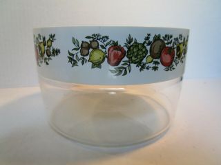 Vintage Pyrex Clear See And Store Spice Of Life Canister With Handle On Lid