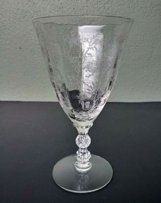 Fostoria - Chintz - Elegant Etched Glass Low Water Goblet