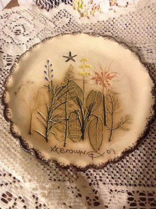 Anna L Brown Morgantown Wv West Virginia Pottery Saucer Plate Impressed 2009