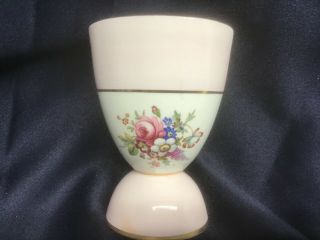 Hammersley 3069/5 Double Egg Cup Pink Edged Floral Made In England Vintage