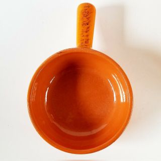 De Silva - set of 3 Orange Glazed Terracotta Pottery Bowls w/ handles EXCEL COND 4