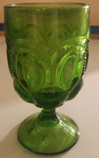 Le Smith Water Green Goblet Moon And Stars (individually)