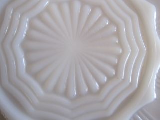 Vintage White Milk Glass Divided Serving Relish Plate 10 