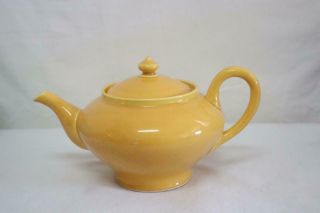 Vintage Teapot Tea Pot Golden Yellow Fiestaware Style