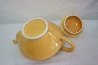 Vintage Teapot Tea Pot Golden Yellow Fiestaware style 3