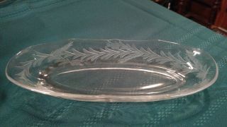 Heisey Cut Glass Crystal Relish / Celery Dish 11 