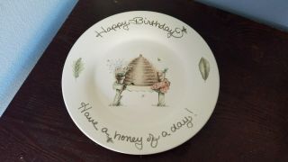 Pfaltzgraff Naturewood Happy Birthday Plate " Have A Honey Of A Day " 11 1/4 "
