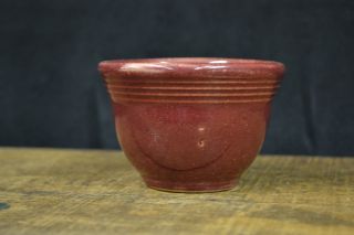 1 Vintage Mccoy Custard Cup Maroon Pottery 557