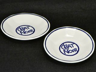 Vintage Pair Chat Noir Mayer China Usa Restaurant Ware Butter,  Tip Dishes - 381