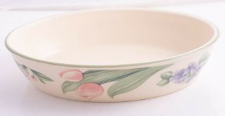 Pfaltzgraff Garden Party 10 " Oval Serving Bowl - Oven And Microwave Safe