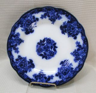 Antique Flow Blue Dinnerware Porcelain Dinner Plate Waldorf Pattern 9 " England