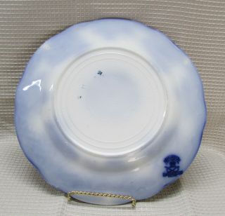 Antique Flow Blue Dinnerware Porcelain Dinner Plate Waldorf Pattern 9 