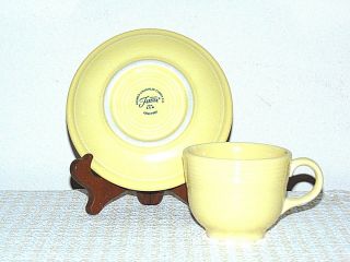 1994 Homer Laughlin China Fiestaware Cup And Saucer Set Yellow