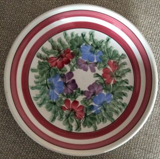 Vintage Gary Valenti Maspeth N.  Y - Pasta Bowl Hand Painted - Made In Italy