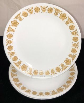 4 Corelle Butterfly Gold 10 1/4 " Dinner Plates