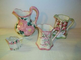4 Cash Family Pottery/clinchfield Artware Pitchers Pink