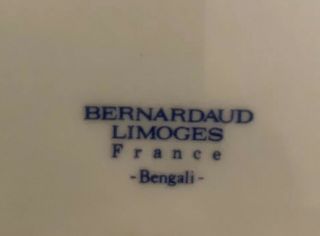 Bernardaud limoges fine china vintage cake plate.  made in France.  Bengali. 4