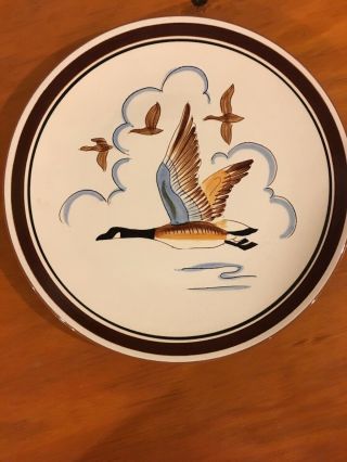 Sale: Rare Vintage White Canada Goose 11 1/2 Inch Dinner Plate By Stangl Pottery