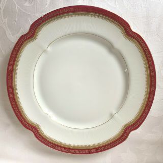 Elegant T&v Limoges Greek Key Red,  Gold & White Dinner Plate C1907