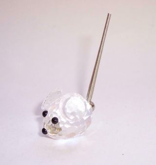 Vintage Swarovski Crystal Clear Glass Mouse Figure Ornament - Retired