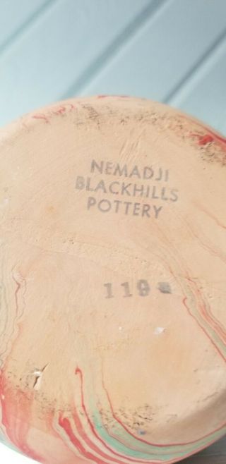 Vtg 1940 ' s Nemadji Pottery 119 Vase 6.  5 