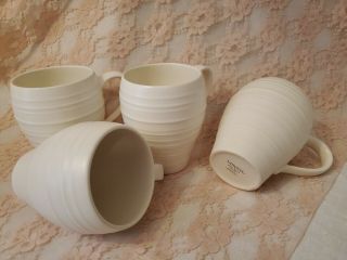 Set Of 4 Mikasa Swirl White Coffee Mug Coffee Cup